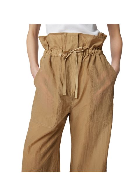 Pantalone Pinko donna Somebody 104896 A2EK Beige cropped nylon poliestere quadri strappi viata alta PINKO | Pantaloni | 104896 A2EKC82